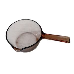 Vision 1 Liter Corning Ware Amber Glass Sauce Pan Pot Spout